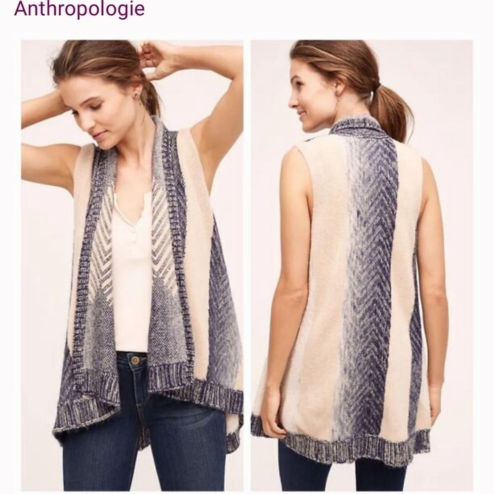 ANTHRO SLEEPING ON SNOW MABLI WOOL woman gorpcore Knit boho quiet luxury vest ML